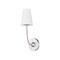 Z-Lite Shannon Wall Sconce, 1-Light, 5.25 In.W x 7.25 In.L x 17 In.H, Brushed Nickel/white 3040-1S-BN - alternate 6